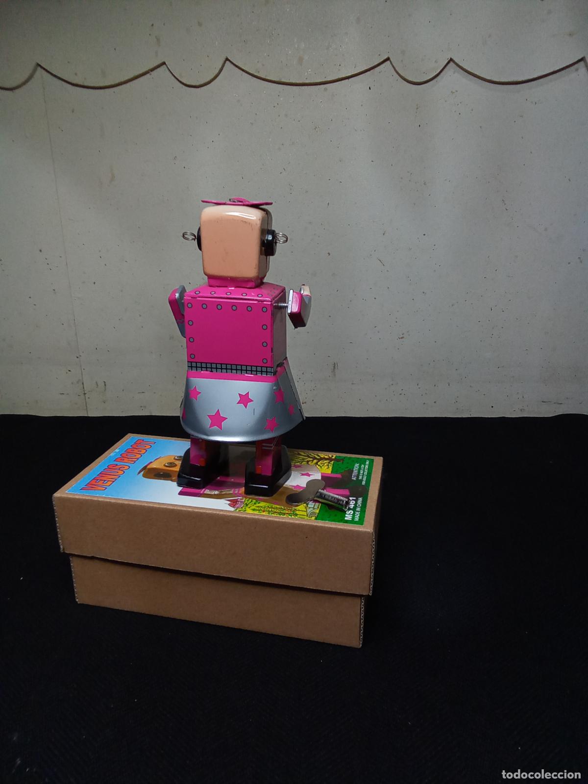 Juguetes antiguos de hojalata: ROBOT HOJALATA VENUS - Foto 5
