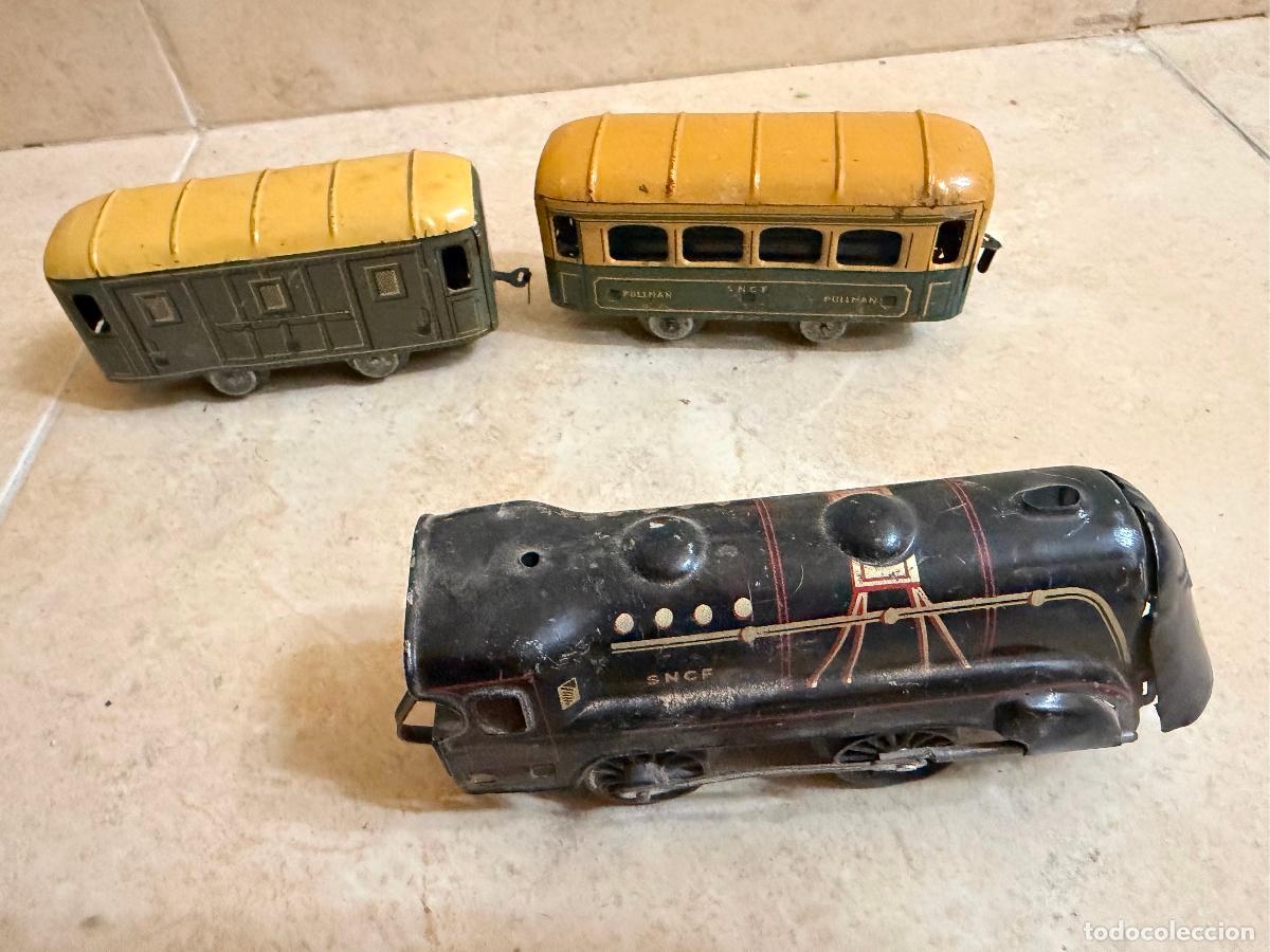 Tin Toys: M&aacute;quina vagones marca jep