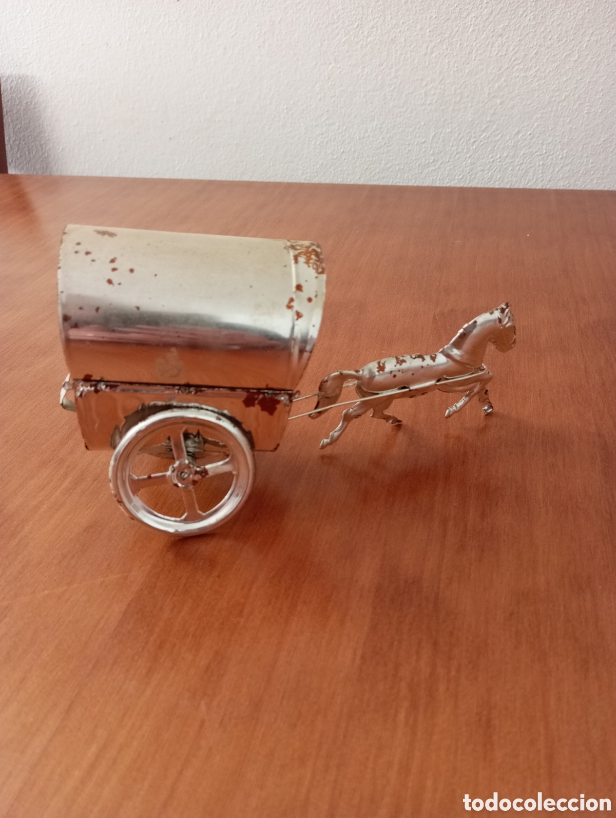 Juguetes antiguos de hojalata: Carreta o carruaje de chapa - Foto 4
