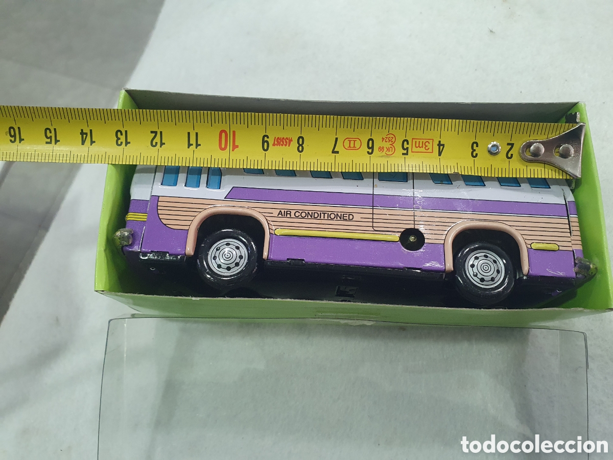 Juguetes antiguos de hojalata: Autobus de lata a cuerda. (L62) - Foto 2