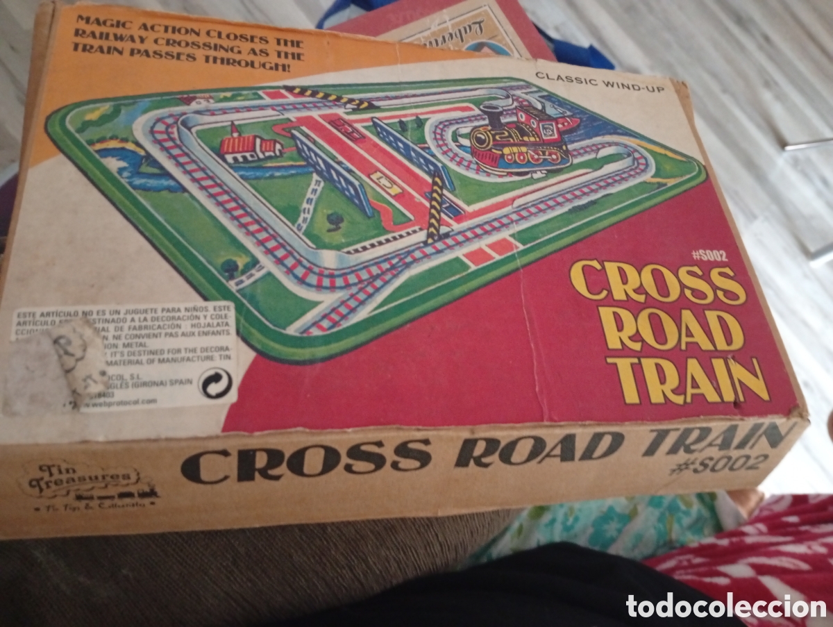 Juguetes antiguos de hojalata: TREN HOJALATA CROSS ROAD
