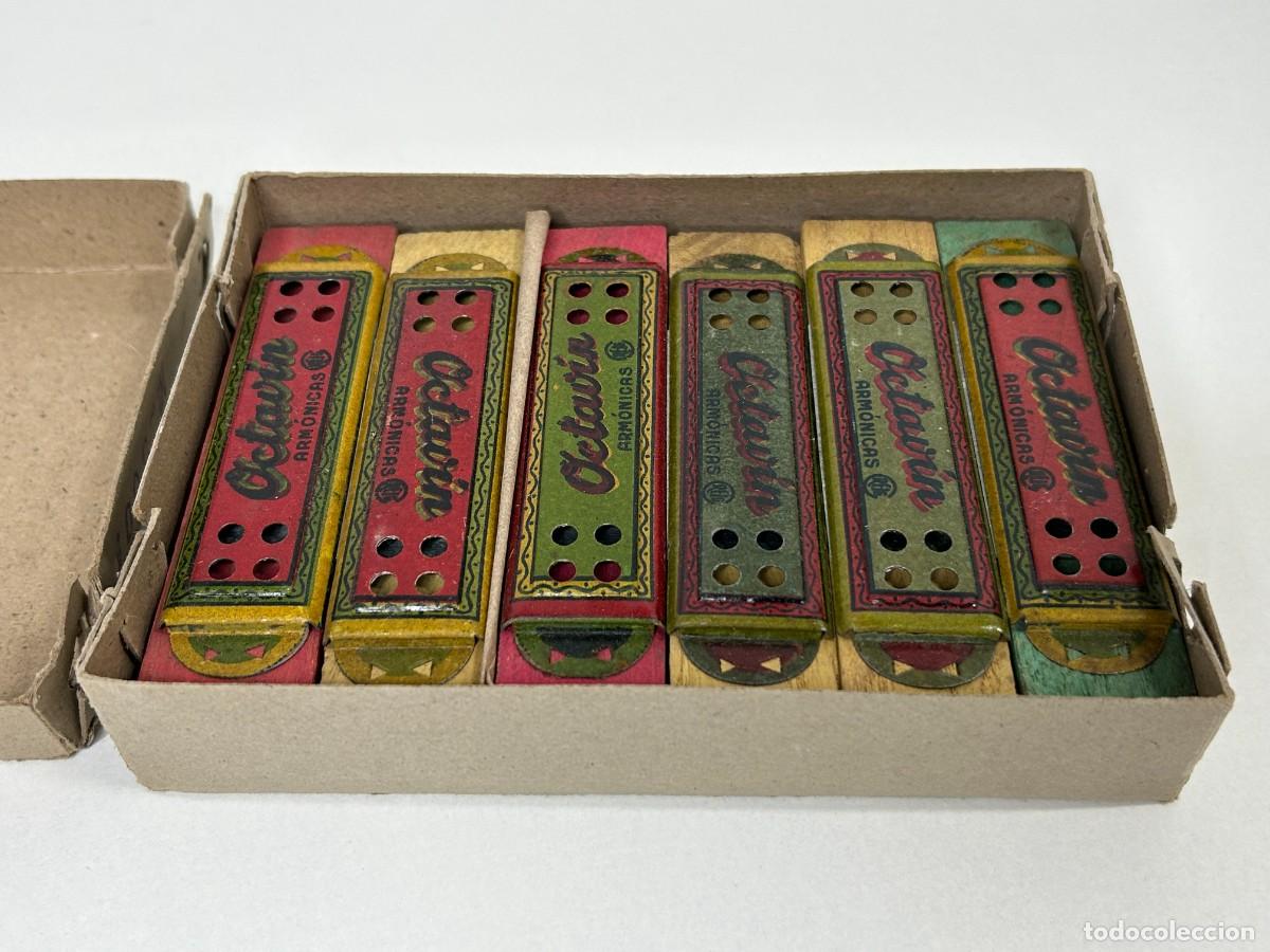 Juguetes antiguos de hojalata: ANTIGUA CAJA ARM&Oacute;NICAS REIG, PAY&Aacute;,RICO