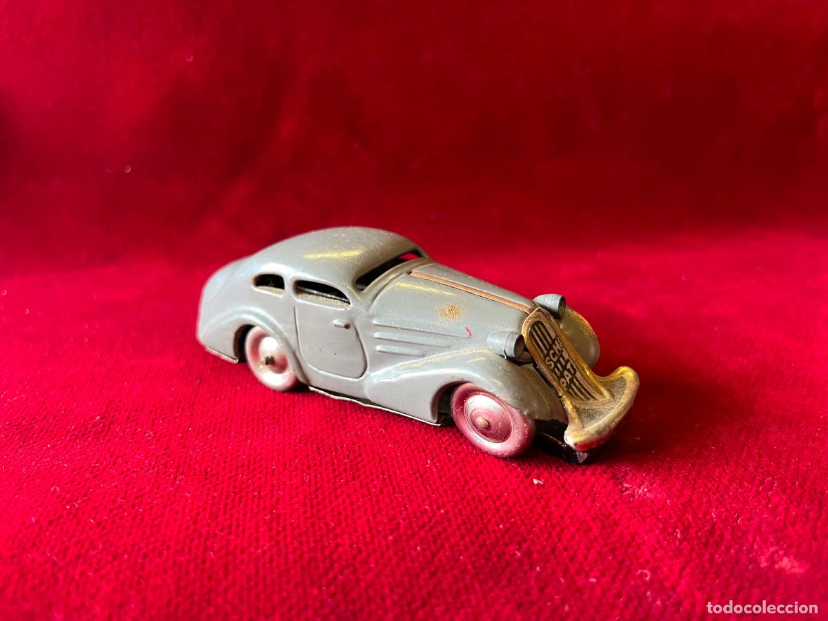Juguetes antiguos de hojalata: Coche de &Eacute;poca Schuco Patent de los 40&uml;en Color Gris