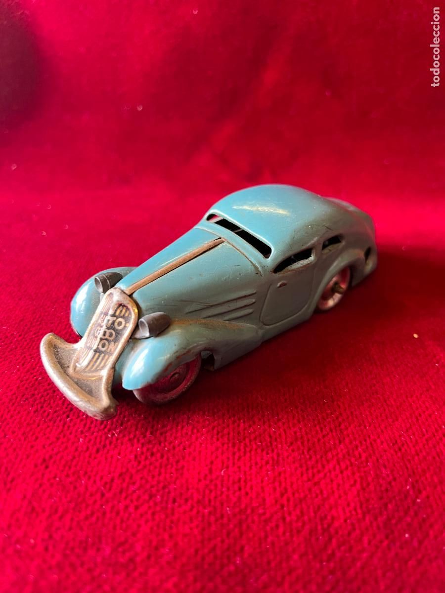 Juguetes antiguos de hojalata: Coche de &Eacute;poca Schuco Patent de los 40&uml;Versi&oacute;n Auto Uni&oacute;n en Color Azul