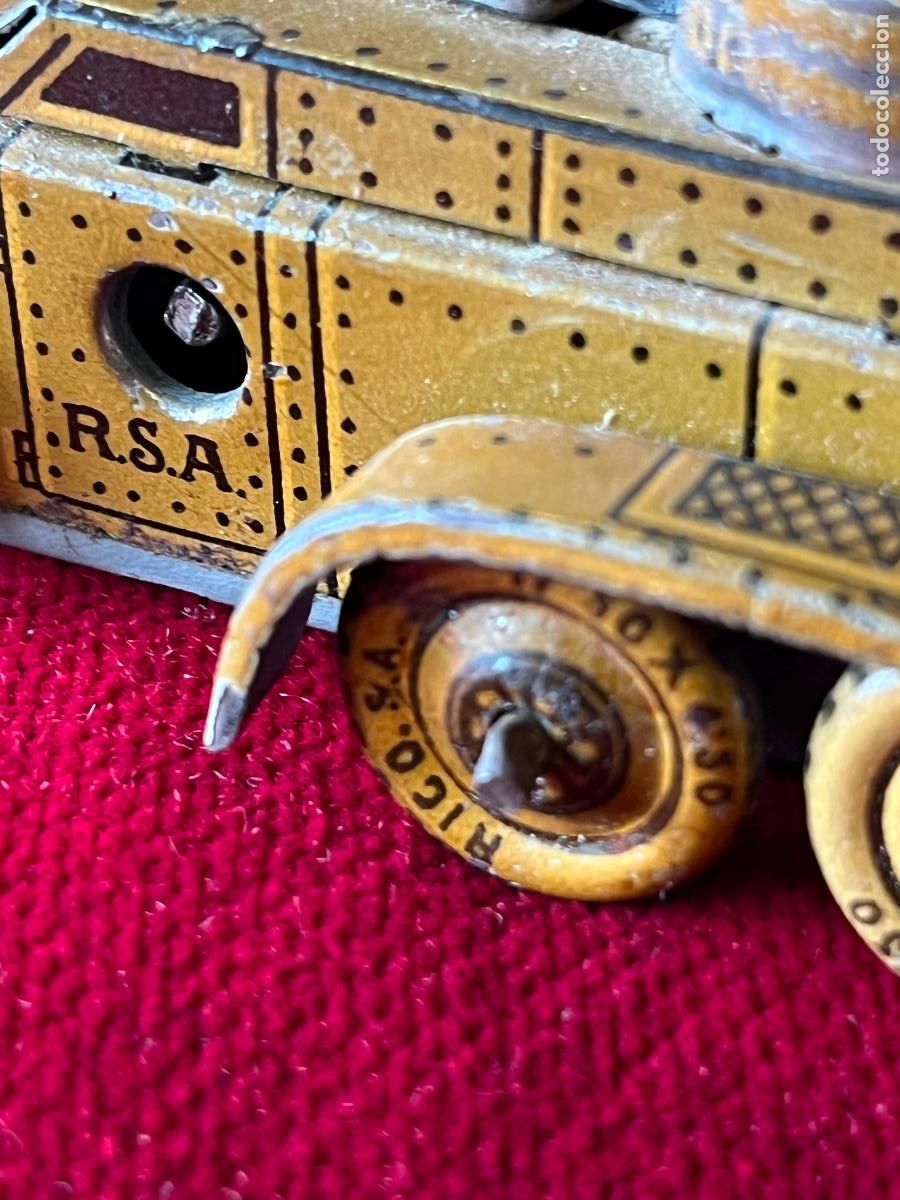 Juguetes antiguos de hojalata: Tanqueta de &Eacute;poca R.S.A. de Rico S.A. de los 30&uml;/40&uml;