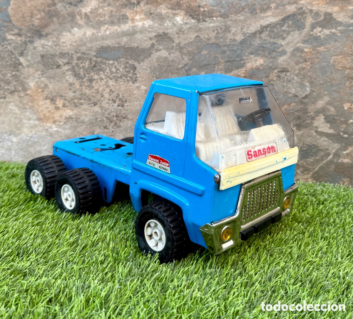Juguetes antiguos de hojalata: Cami&oacute;n Sans&oacute;n Rico a&ntilde;os 70