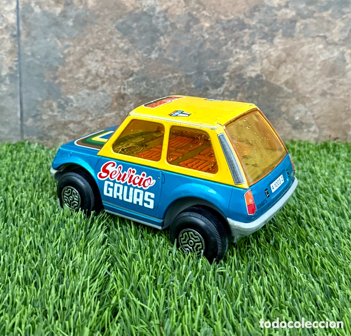 Juguetes antiguos de hojalata: Coche hojalata Renault 5 Obertoys A&ntilde;os 70