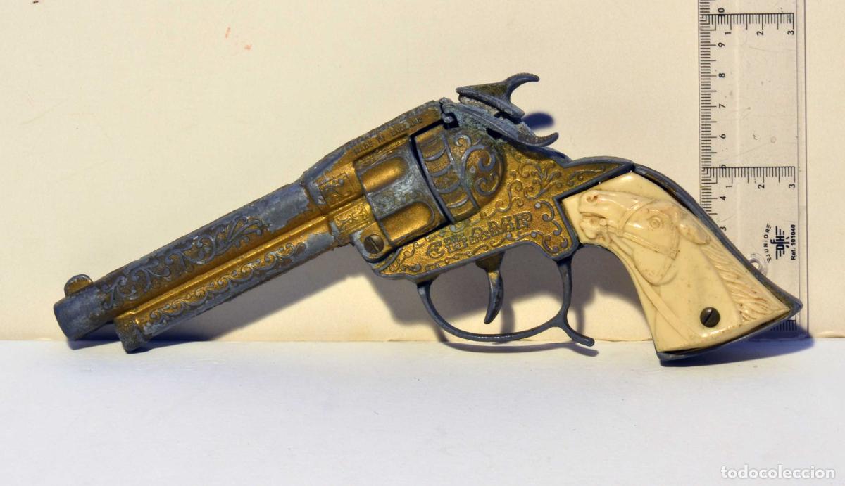 Juguetes antiguos de hojalata: PISTOLA DETONADORA CHAMP - MADE IN ENGLAND - MET&Aacute;LICA - 1960,S - VER DESCRIPCI&Oacute;N - NO JOAL