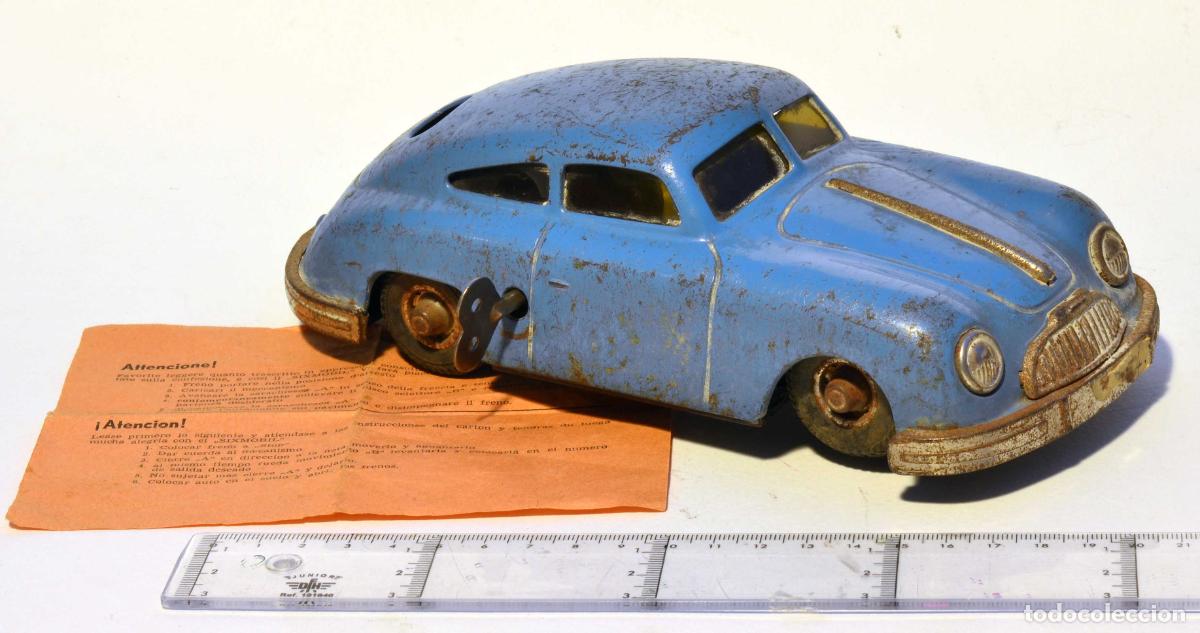 Juguetes antiguos de hojalata: COCHE GESCHA 557 SIXMOBIL A CUERDA - MADE IN WESTERN GERMANY - 1950,S - VER DESCRIPCI&Oacute;N - NO SCHUCCO