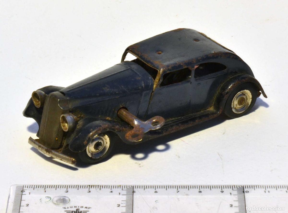 Juguetes antiguos de hojalata: COCHE DE POLIC&Iacute;A A CUERDA TRIANG MINIC TOYS - 1930,S - MADE IN ENGLAND - VER DESCRIP - NO SCHUCCO