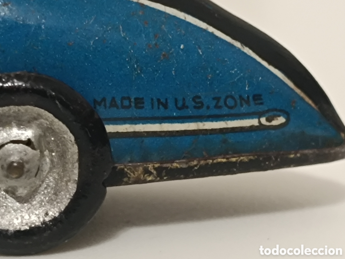Juguetes antiguos de hojalata: Tippco coche a cuerda US Zone - Foto 6