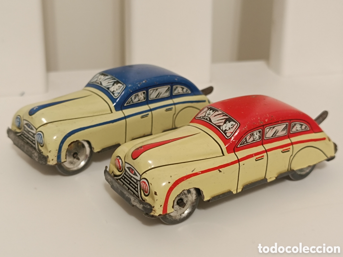 Juguetes antiguos de hojalata: Louis Marx coches hojalata a cuerta