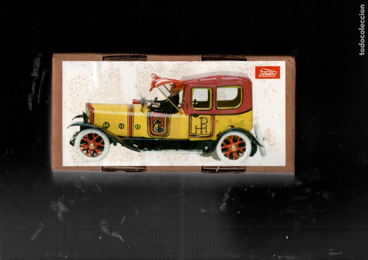 Juguetes antiguos de hojalata: COCHE HOJALATA. LLAVE PARA DAR CUERDA. CON CAJA. REPRODUCCION PAYA 1905.