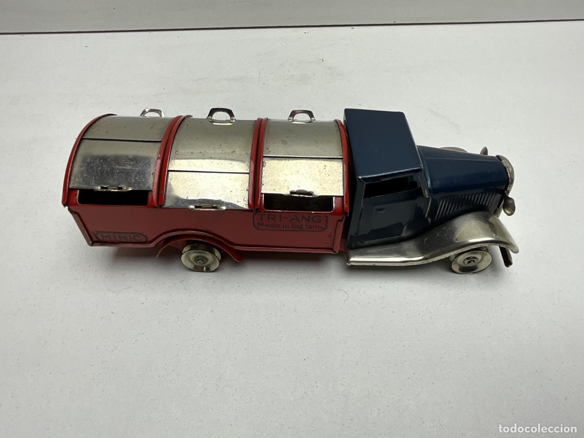 Juguetes antiguos de hojalata: CAMI&Oacute;N - CAMIONETA TRI - ANG MINIC - MADE IN ENGLAND - FUNCIONA - SIN CAJA