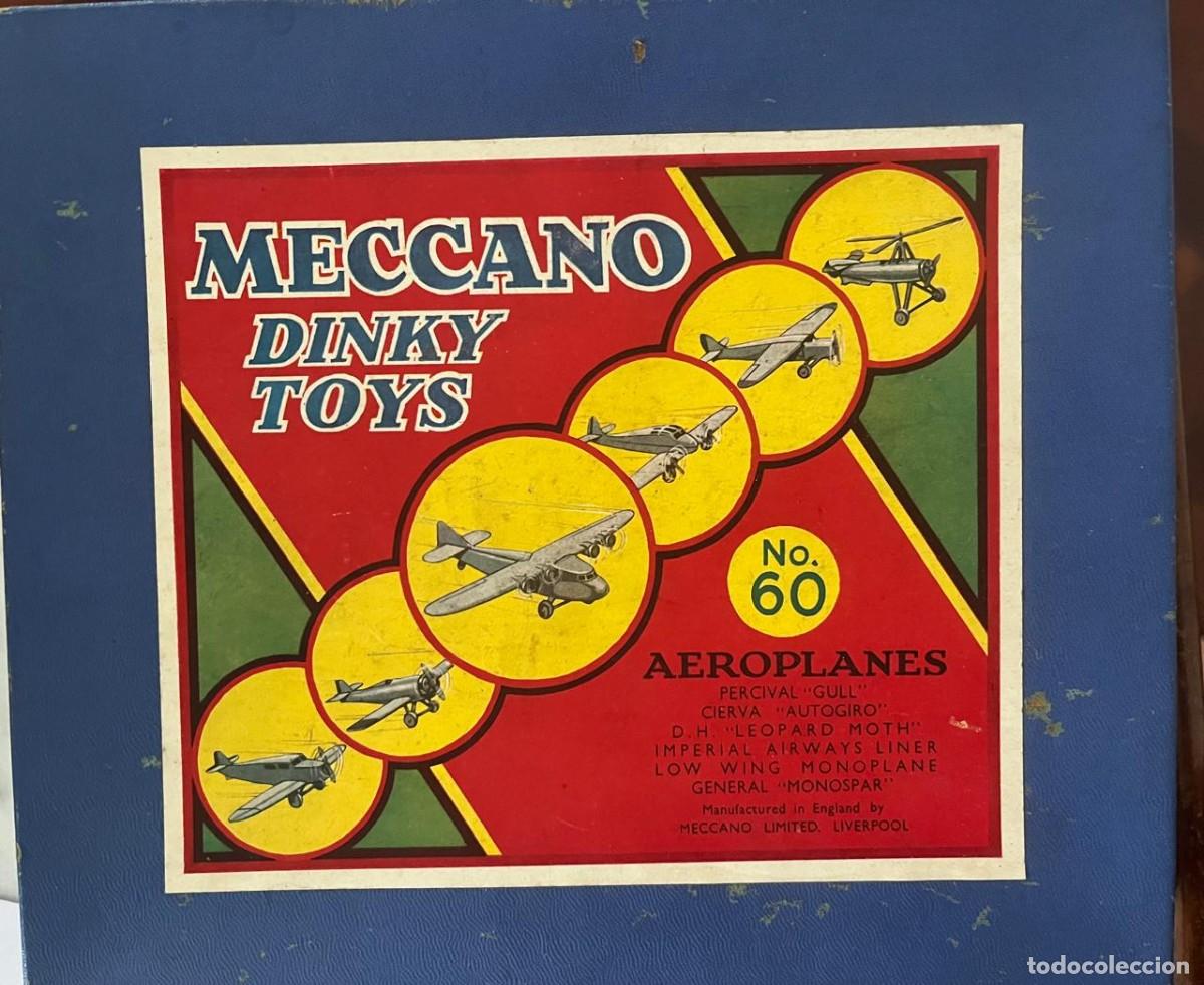 Juguetes antiguos de hojalata: JUGUETE MECCANO DINKY TOYS N.&deg; 60 DE LA D&Eacute;CADA DE 1930, AVI&Oacute;N ORIGINAL DE ANTES DE LA GUERRA EN CAJA