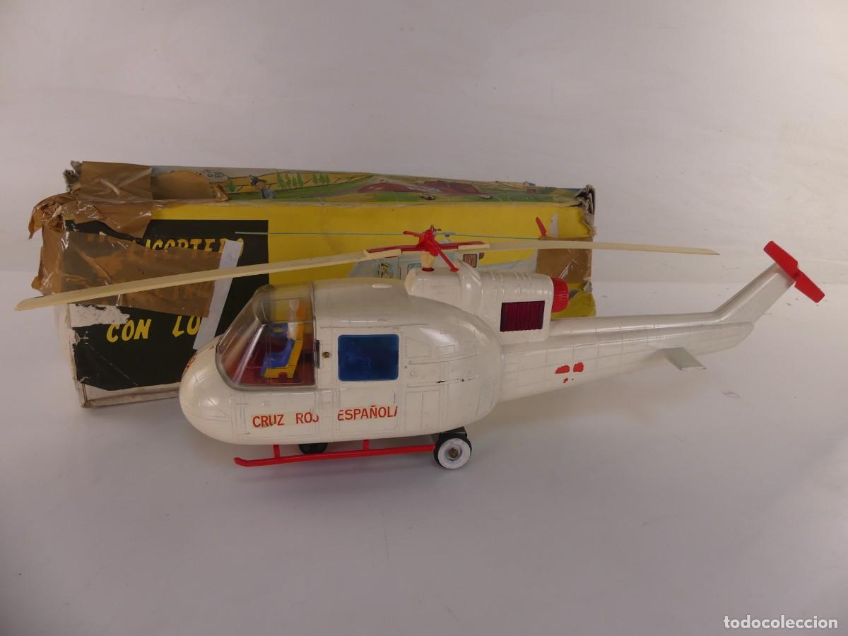 Tin Toys: JUGUETE HELICOPTERO CRUZ ROJA ESPA&Ntilde;OLA MARCA JYESA CON CAJA