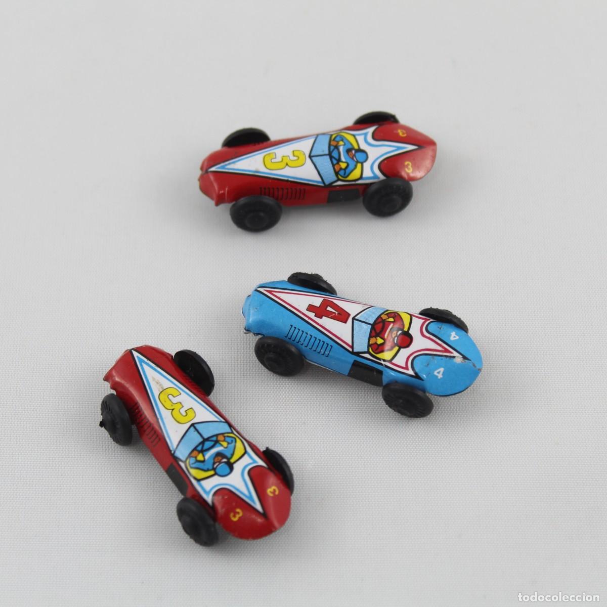 Juguetes antiguos de hojalata: Coches Carreras Hojalata Litografiada Penny Toys Vintage Japan Bolidos Pulga 70s