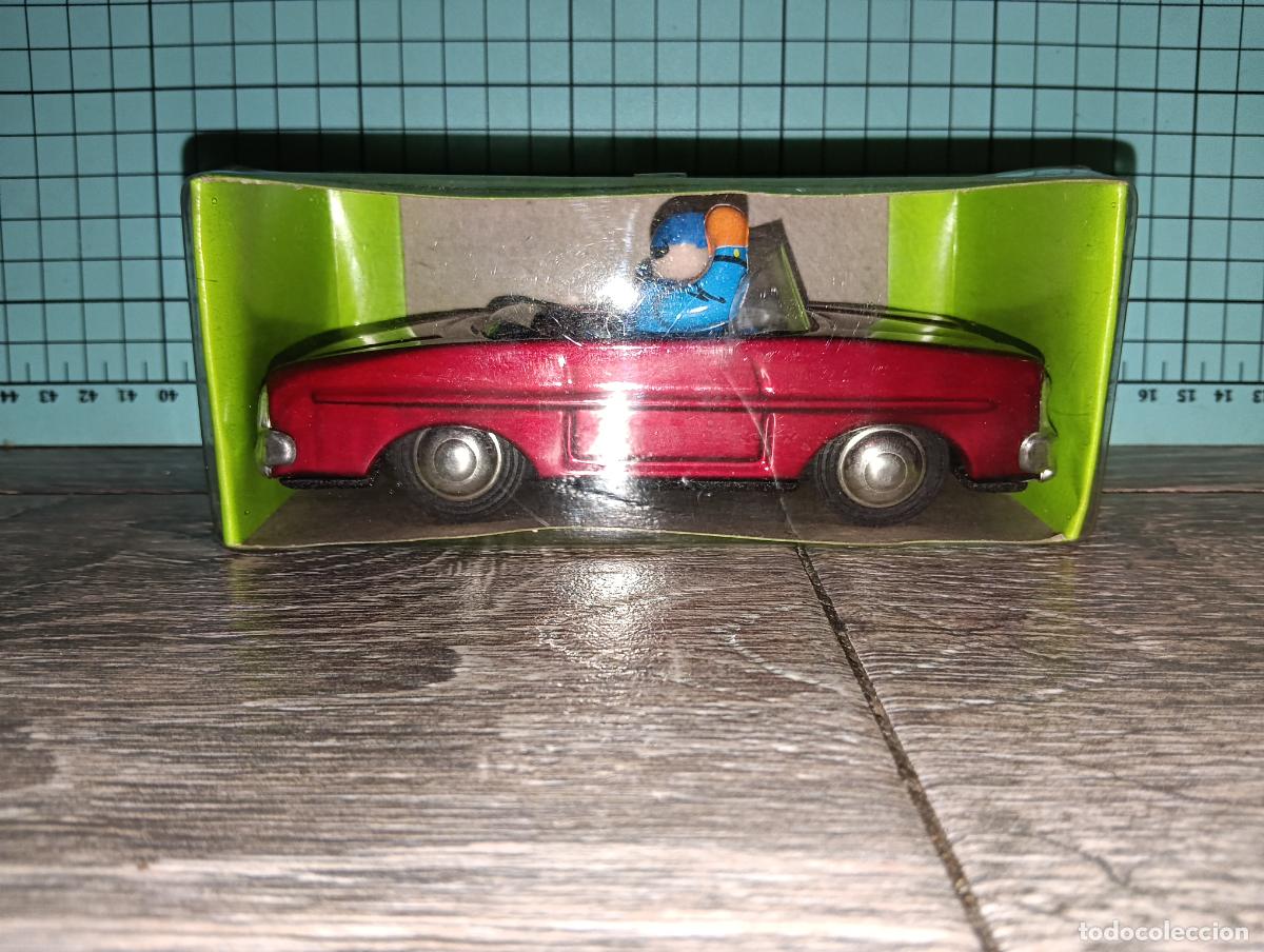 Juguetes antiguos de hojalata: Reproduccion juguete coche descapotable de hojalata descapotable Tin toys a friccion