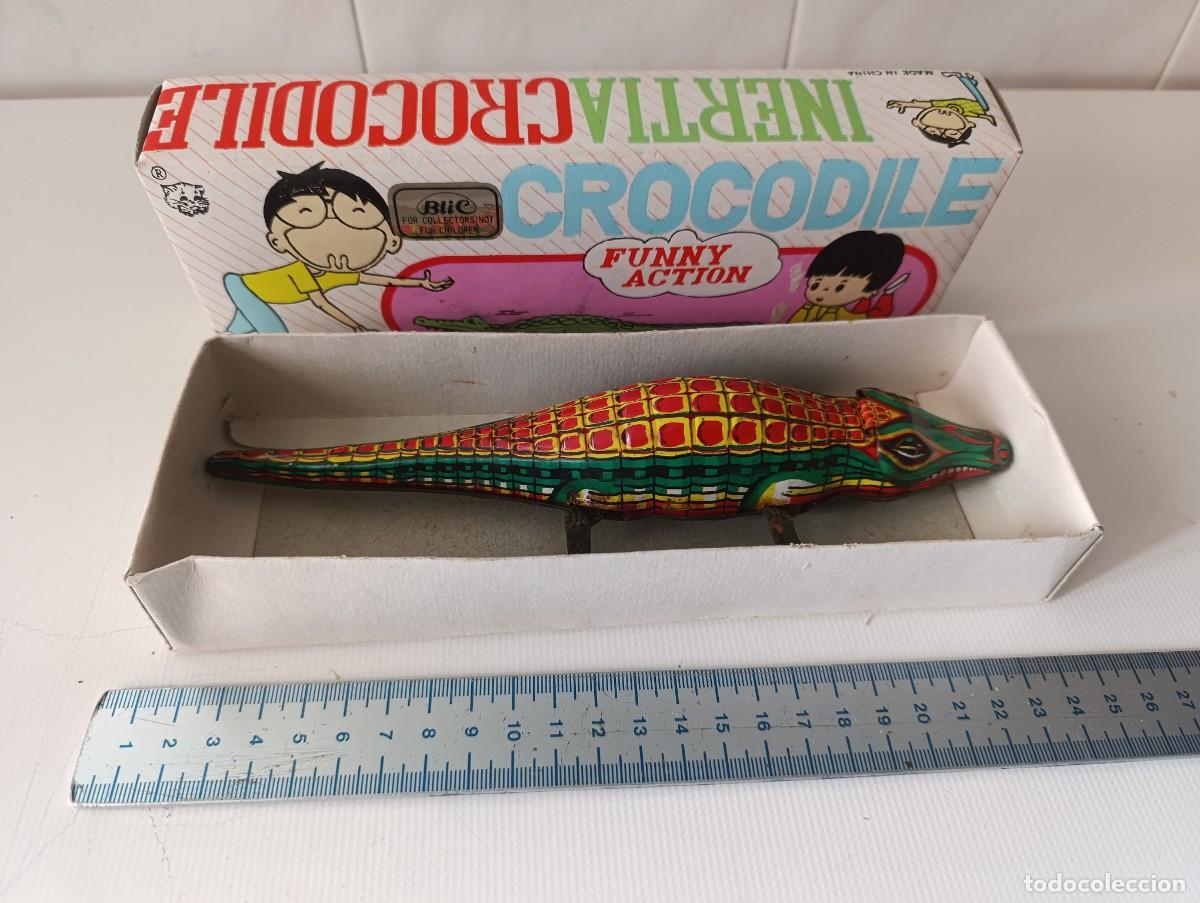 Antikes Blechspielzeug: COCODRILO FUNNY - - CHAPA - HOJALATA - EN CAJA - BLIC -