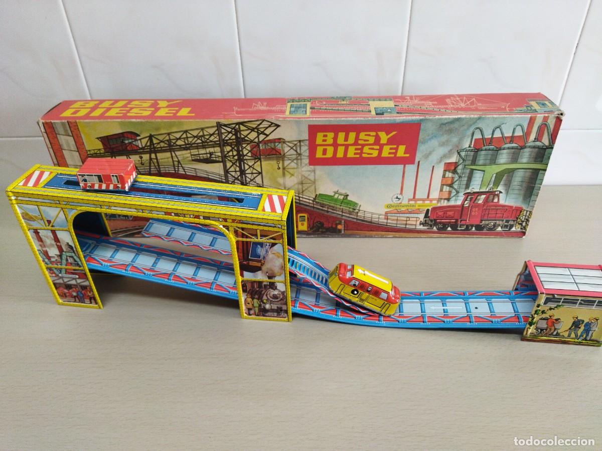 Juguetes antiguos de hojalata: Technofix &rdquo; Busy Diesel &rdquo; Original Box, Mint Conditon