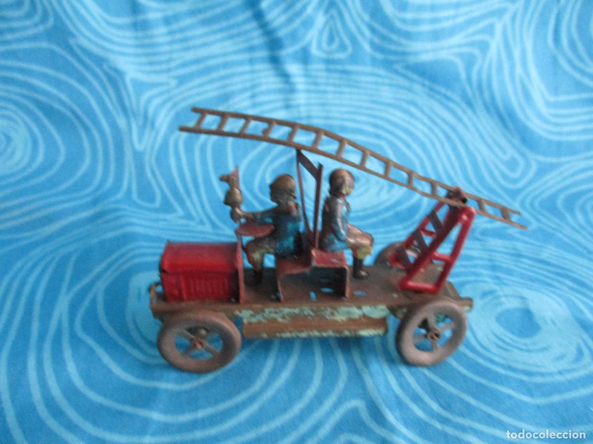 Juguetes antiguos de hojalata: ANTIGUO COCHE BOMBEROS REPRODUCCION ORIGINAL PAYA NUMERADA