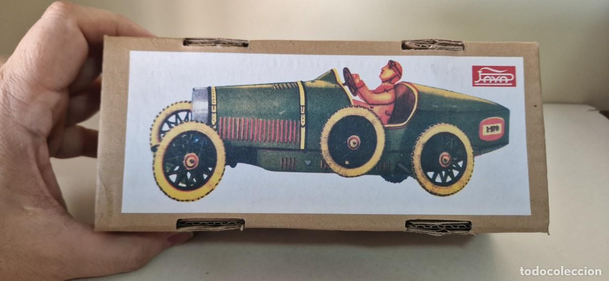 Juguetes antiguos de hojalata: Juguete JAYA: Bugatti con caja original en perfecto estado