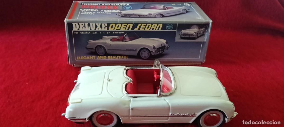 Juguetes antiguos de hojalata: COCHE DE HOJALATA OPEN SEDAN, A&Ntilde;OS 70, CON CAJA ORIGINAL Y FUNCIONANDO, VER FOTOS Y DESCRIPCION