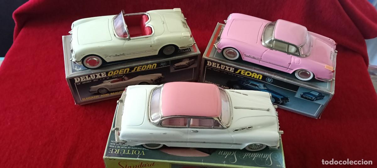Juguetes antiguos de hojalata: COCHES DE HOJALATA 3 UNIDADES MADE IN CHINA ,A&Ntilde;OS 70, VER FOTOS Y DESCRIPCION.