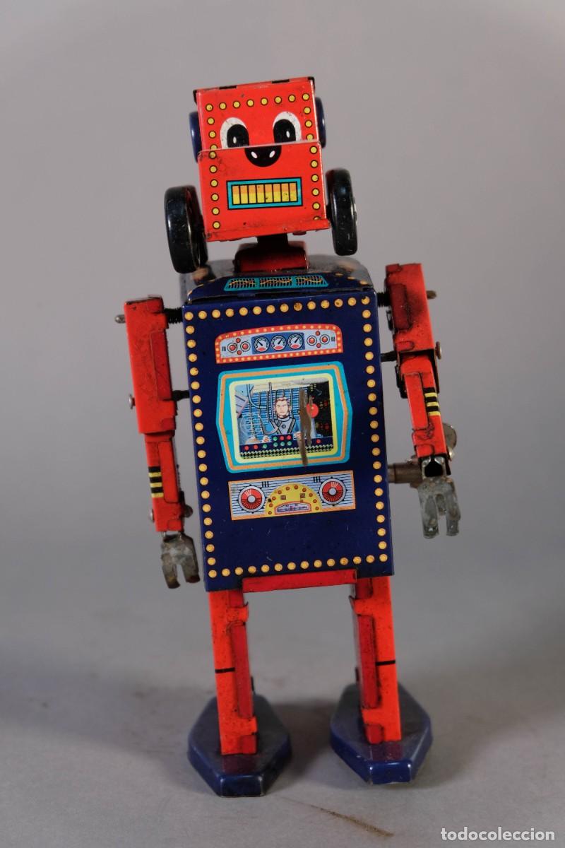 Juguetes antiguos de hojalata: ROBOT SEARCH AND RESCUE ROBOT DOG EN HOJALATA - MECANISMO A CUERDA - FUNCIONA