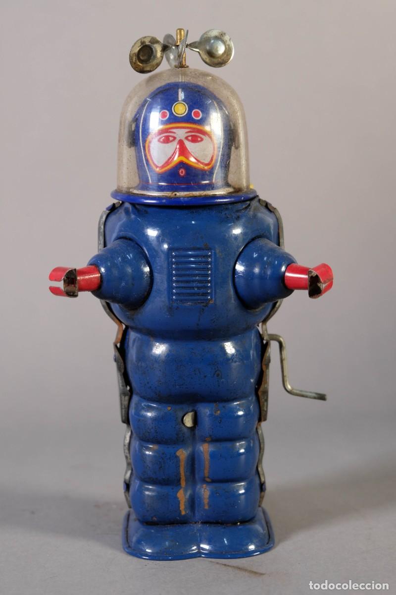 Juguetes antiguos de hojalata: ROBOT YOSHIYA MOON EXPLORER X-2 JAP&Oacute;N EN HOJALATA A&Ntilde;OS 50-MECANISMO A FRICCI&Oacute;N CON MANIVELA-FUNCIONA
