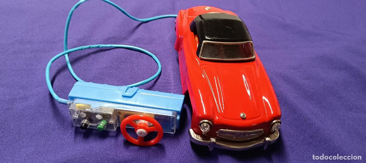 Juguetes antiguos de hojalata: COCHE DE JUGUETE HOJALATA KKS, DIRIGIDO POR CABLE,MERCEDES BENZ 190 SL. 1950/60. JAPON, VER VIDEO