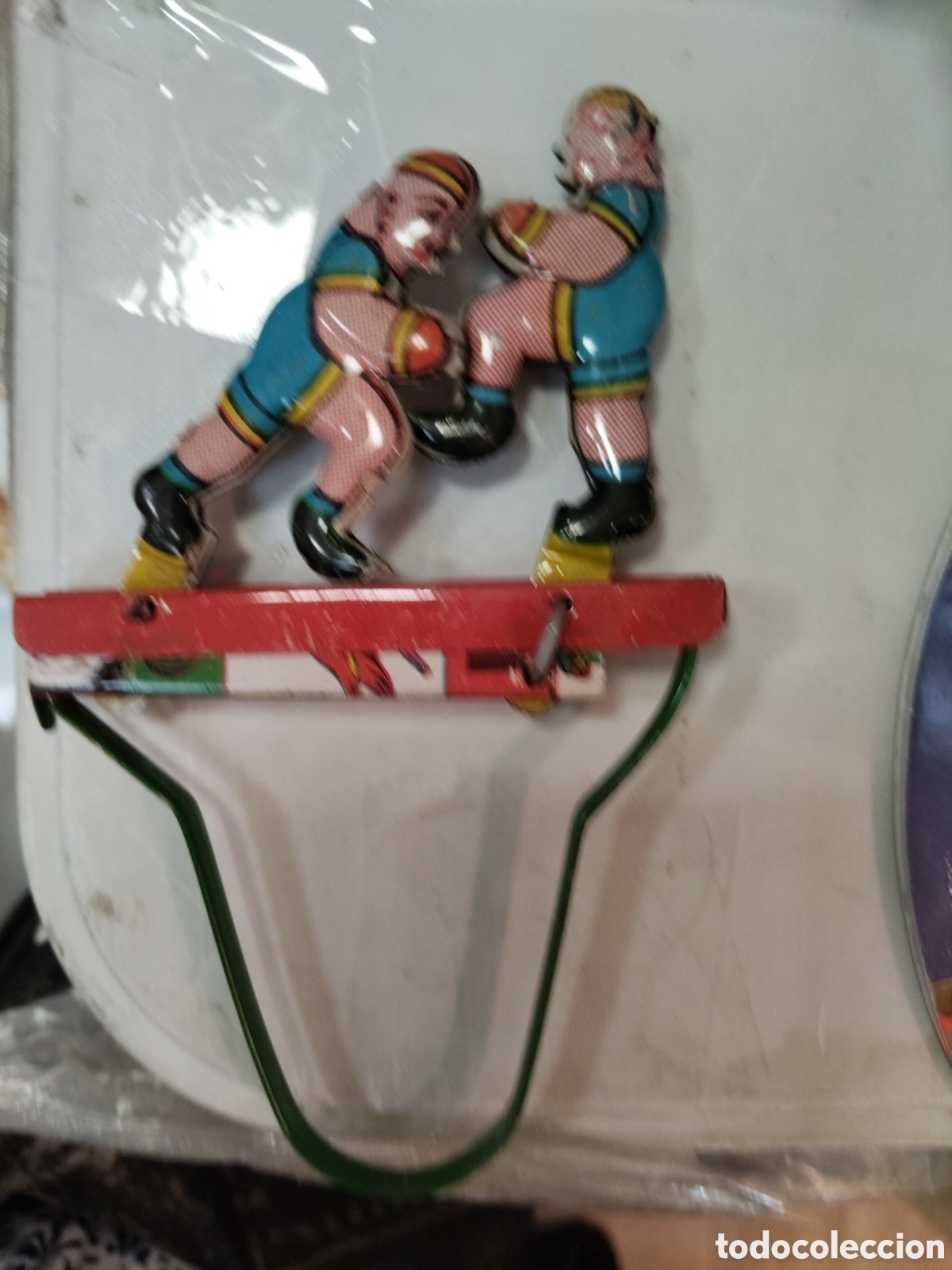 Juguetes antiguos de hojalata: Boxeadores de hojalata - Foto 1
