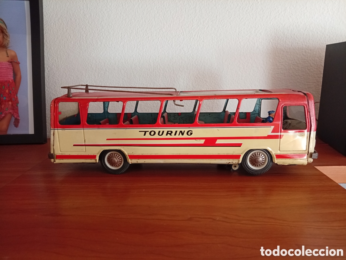 Brinquedos antigos de folha-de-Flandres: Autob&uacute;s Juguete Joustra