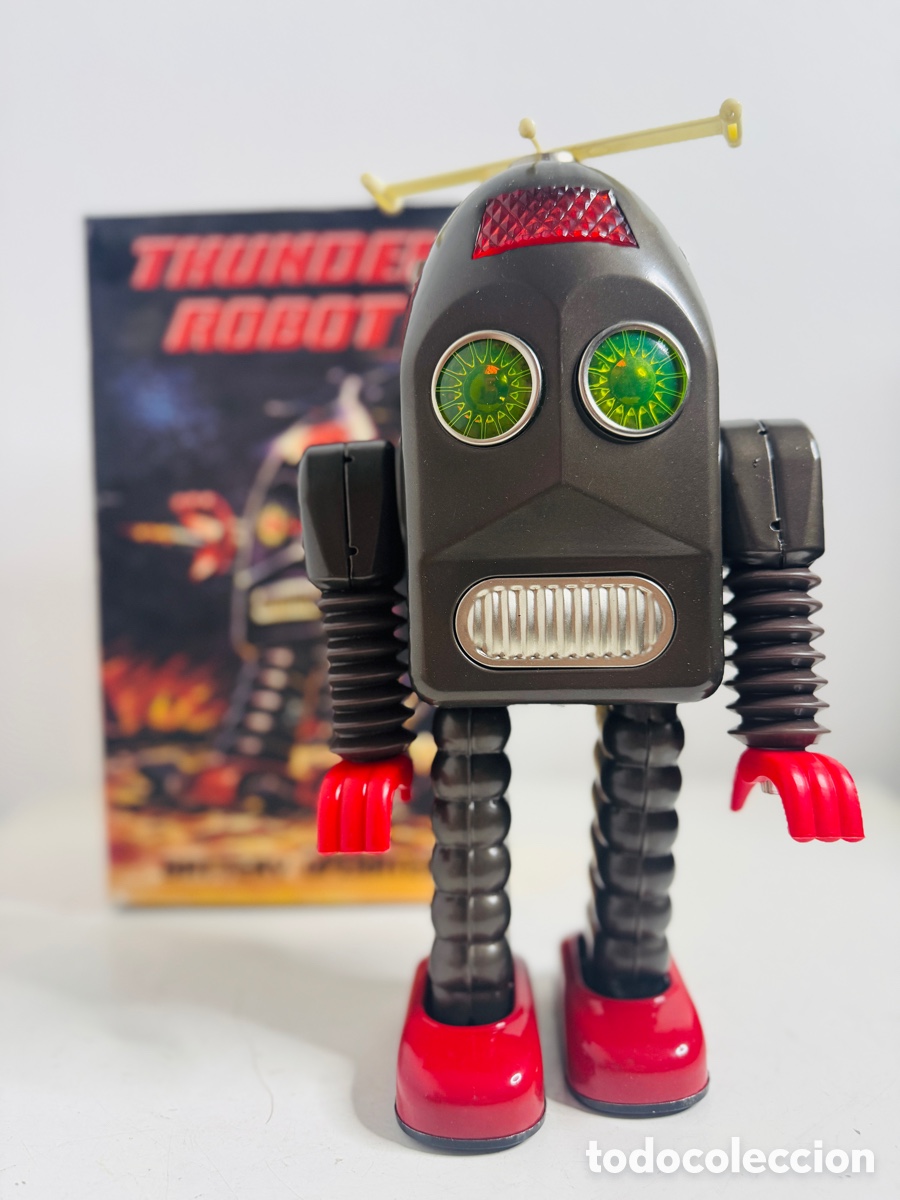 Juguetes antiguos de hojalata: Thunder Robot (Ha Ha Toys) Robot Space Toys 30 cm