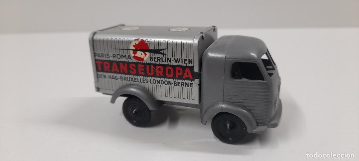 Juguetes antiguos de hojalata: ANTIGUO CAMION TRANSEUROPA . REALIZADO POR SESAME - MADE IN FRANCE . HOJALATA Y PLASTICO A FRICCION