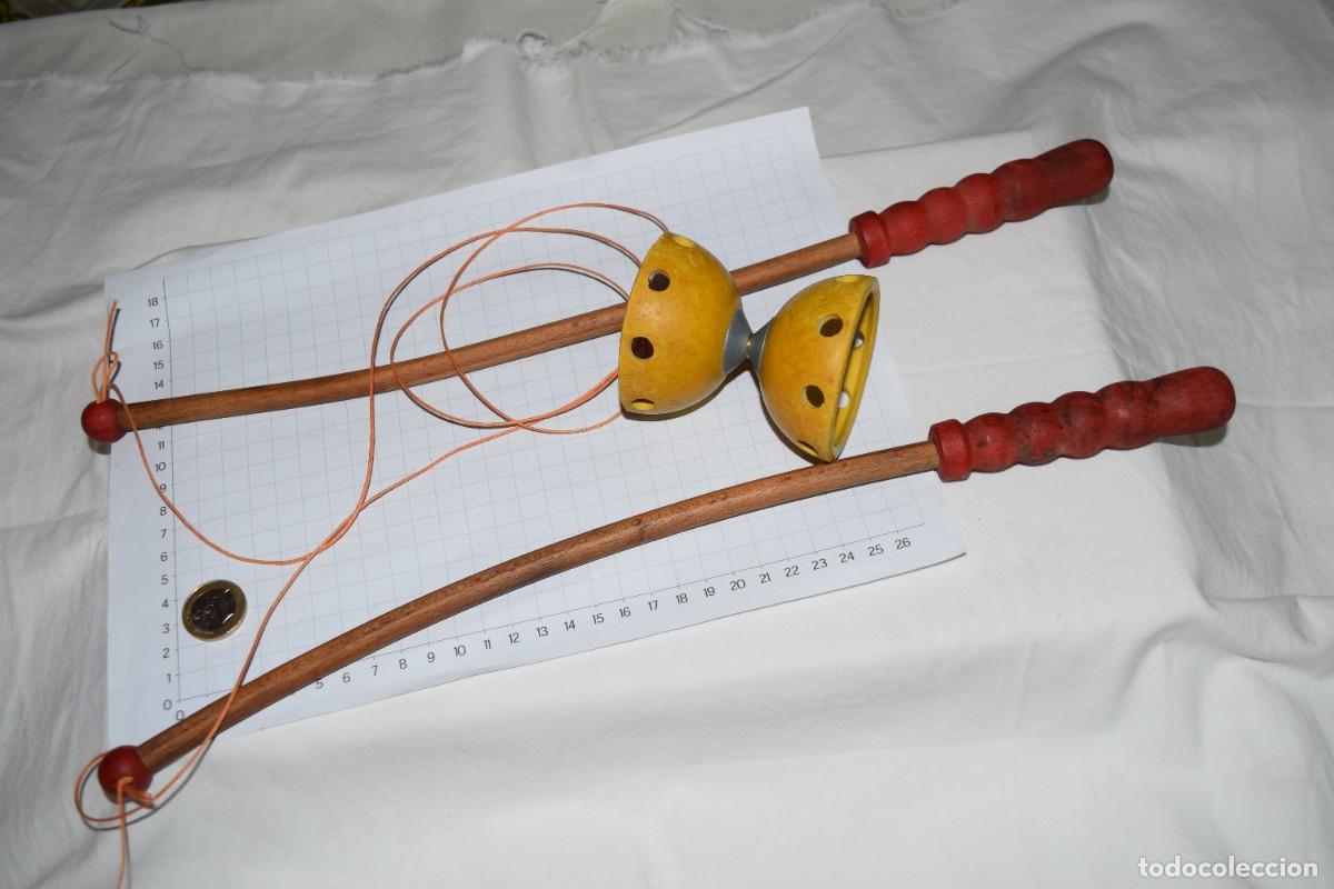 Brinquedos antigos de folha-de-Flandres: Vintage, marca original - DIABOLO, Made In Italia - Goma, metal y palos madera &iexcl;Mira fotos/detalles!