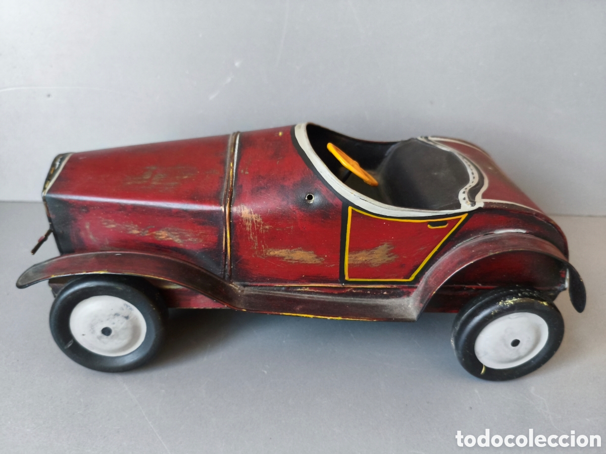 Jouets anciens en fer-blanc: COCHE DE HOJALATA ARTESANO