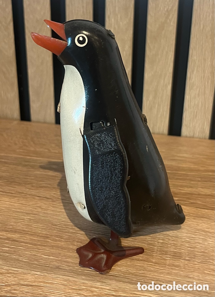 Juguetes antiguos de hojalata: PINGUINO DE HOJALATA A CUERDA