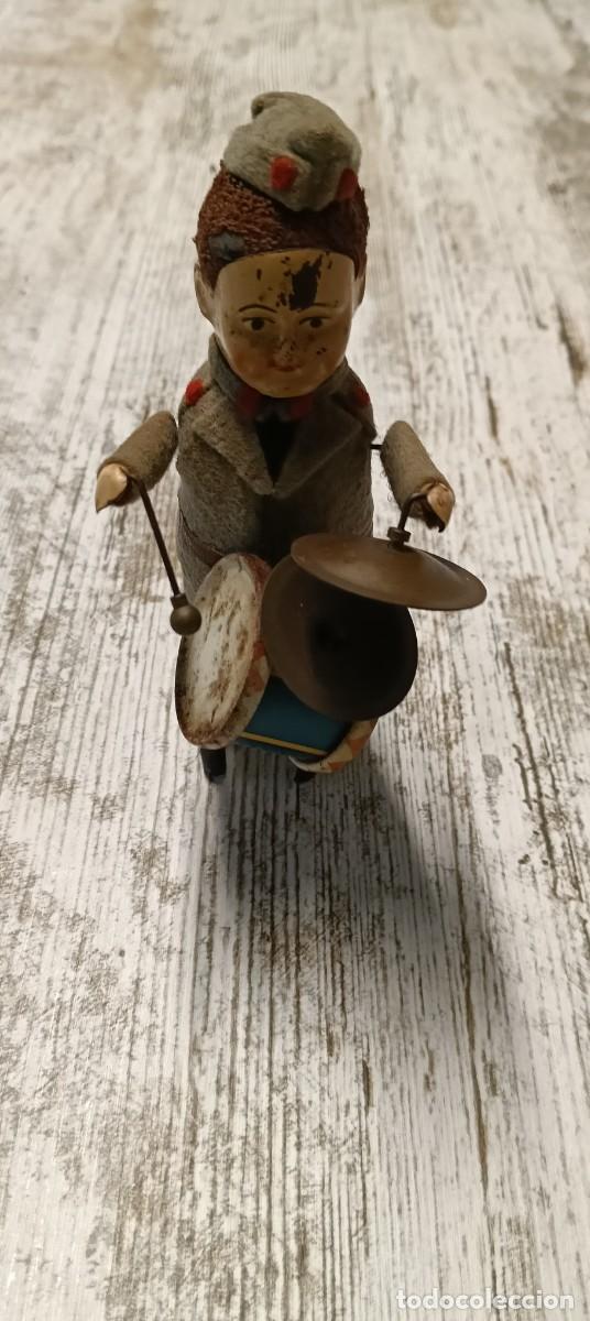 Brinquedos antigos de folha-de-Flandres: SCHUCO AUTOMATA , SOLDADO SUIZO CON TAMBOR. FUNCIONANDO, VER VIDEO Y DESCRIPCION