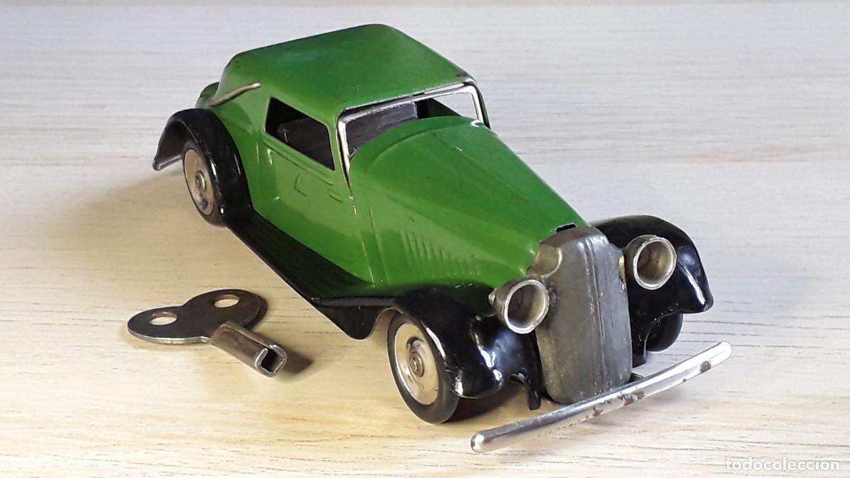 Brinquedos antigos de folha-de-Flandres: Autom&oacute;vil Vauxhall Cabriolet pre-war # 19M, Triang Minic England tipo Pay&aacute;, original a&ntilde;os 30.