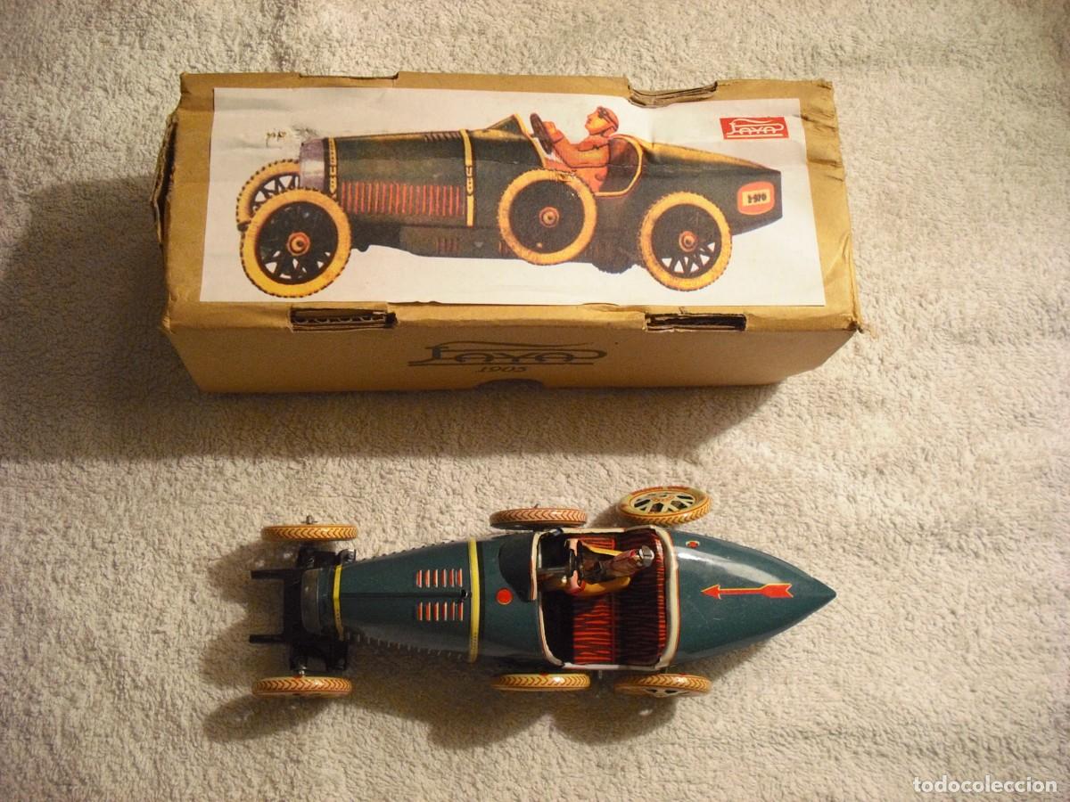 Antikes Blechspielzeug: COCHE BUGATTI 1930 DE HOJALATA, PAYA. TIENE LA CAJA Y LA LLAVE