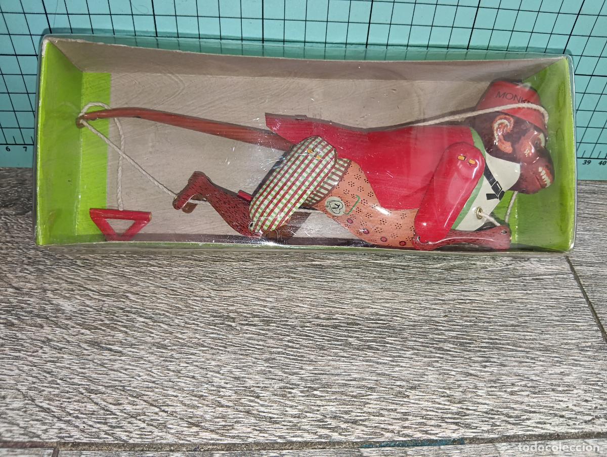 Juguetes antiguos de hojalata: Reproduccion juguetes de hojalata Mono Trepador Monkey MS218 Tin Toys