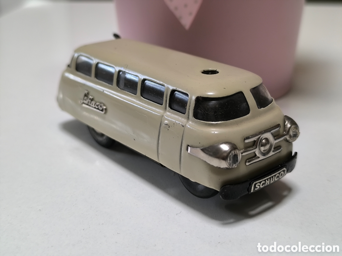 Juguetes antiguos de hojalata: Raro Autob&uacute;s Schuco Varianto-Bus Ref. 3044 - Made in W. Germany c. 1950s - &iexcl;Mecanismo Probado y Func