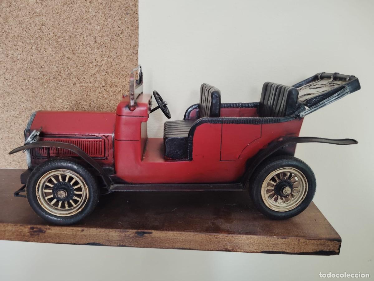 Juguetes antiguos de hojalata: coche de epoca metalico medidas 40x15