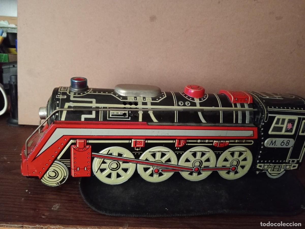 Juguetes antiguos de hojalata: Antiguo tren de hojalata