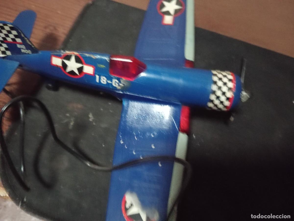 Juguetes antiguos de hojalata: Avion a pilas con mando - Foto 3