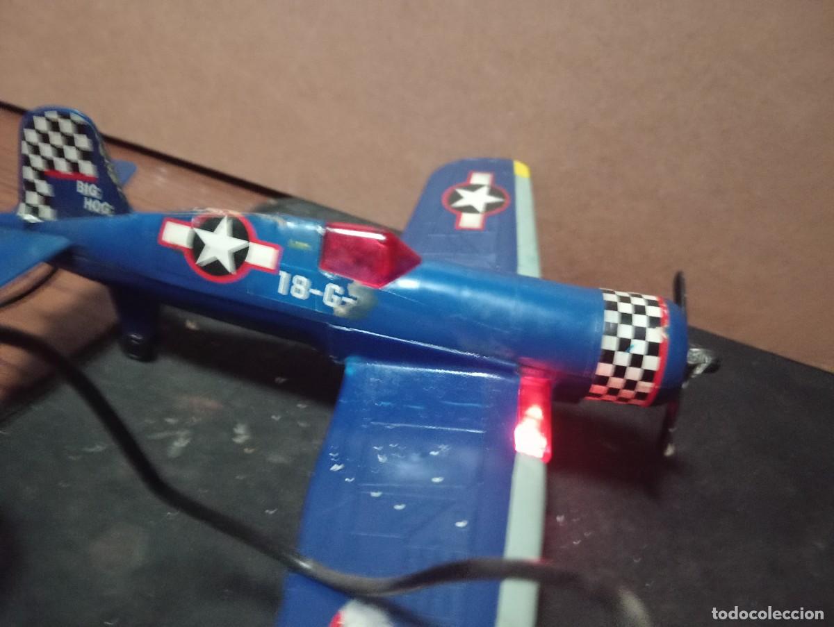 Juguetes antiguos de hojalata: Avion a pilas con mando - Foto 5