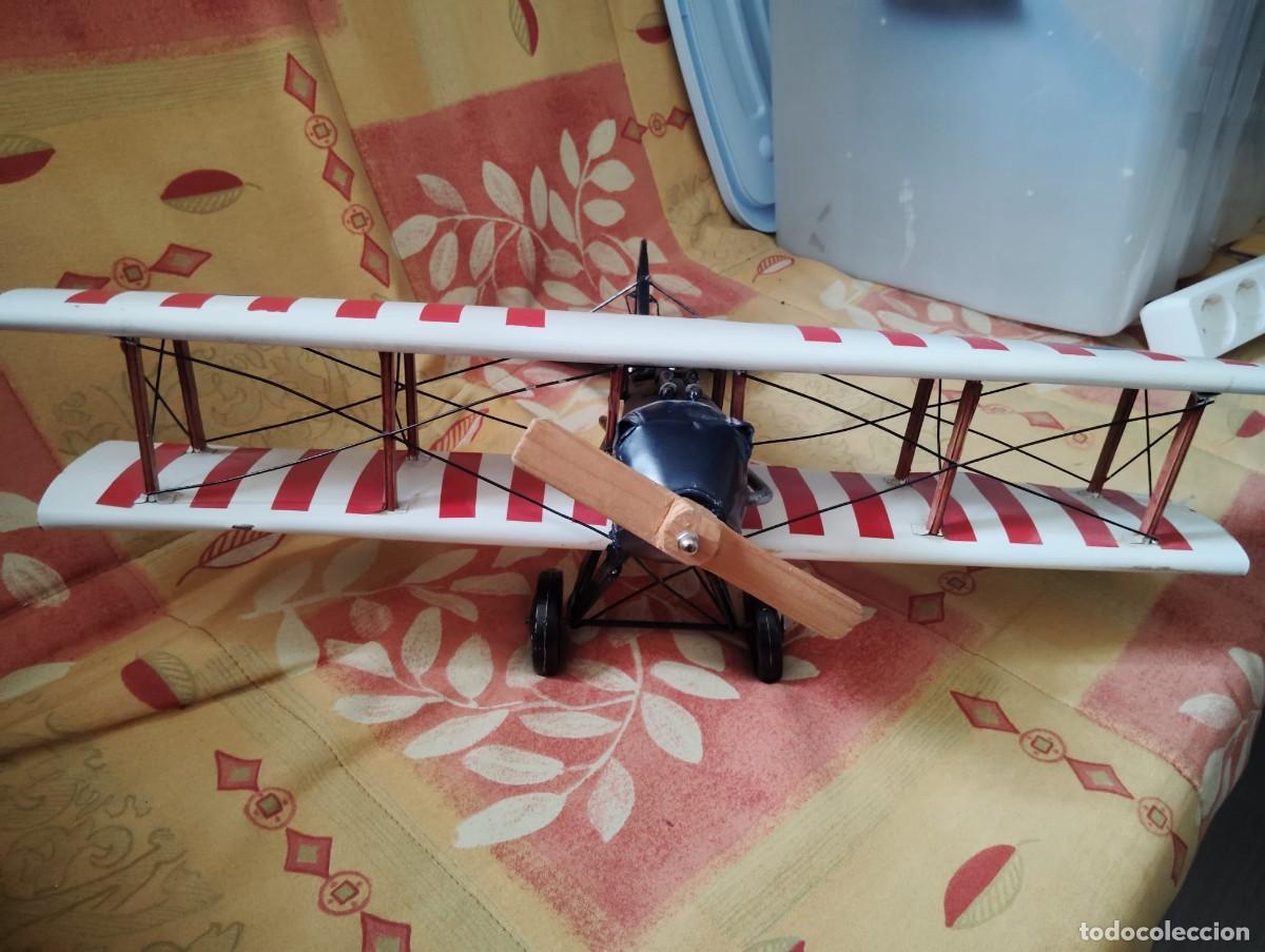 Juguetes antiguos de hojalata: avion metalico medidas 55x50