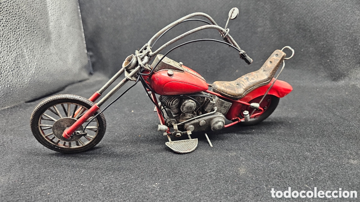 Juguetes antiguos de hojalata: Moto de hojalata ......