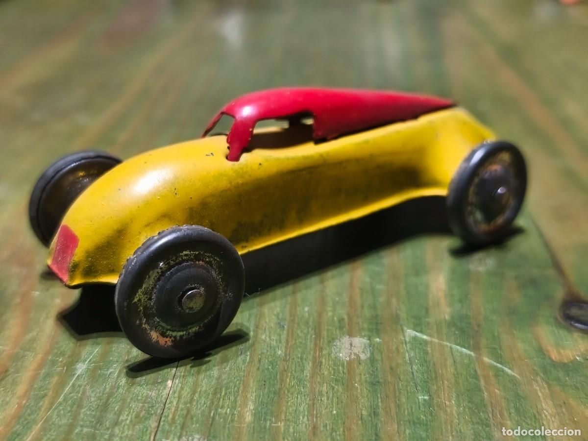 Juguetes antiguos de hojalata: Coche de carreras de hojalata AML (ARMINDO MOREIRA LOPEZ) Portugal.